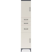 Arges Dolap 3 Raflı 3 Çekmeceli 2 Kapaklı 44x30x221 Antrasit-... Antrasit