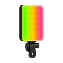 Gz666rgb Clip-fill Taşınabilir Mini Rgb Led Selfie Işığı Açık Gri