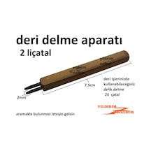 Deri Delme Aparatı 2 Li Çatal Delik Açma Çivisi Cüzdan Yapma
