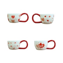 Love Kalp Seramik Kahve Kupası Bm-2387 Acı Kahve