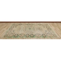 Eskitme Naturel Vintage Şık Bej El Dokumalı Halı 161 X 240