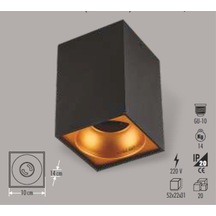 Ct 5420 Cata Bergama Siyah Gold Dekoratif Armatür Kasası G-10 Boş