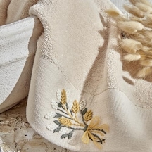 Home Comfort Touch Nakışlı%100 Pamuk Havlu Bej 30x50 Cm Açik Gri