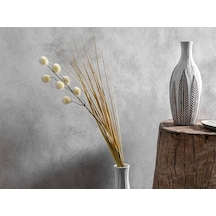 Grass Ball Tek Dal Yapay Çiçek 85 Cm Krem Çok Renkli