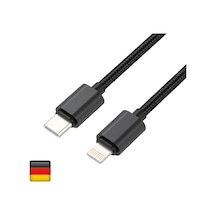 Woyax By Deji Apple iPhone Uyumlu 11 12 13 14 Pro Plus Max 6 7 8 X XS Type-C To Lightning Örgülü Şarj Kablosu 120 CM