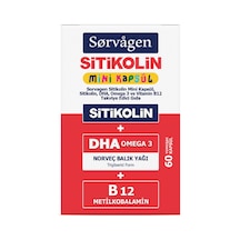 Sorvagen Smart Mini Kapsül Sitikolin Dha Omega 3 ve B12 60 Kapsül