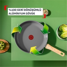 Tefal Renew Wok Tava - 28 Cm Gri