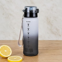 Tr 700 Ml Motivasyon Matarası, Sızdırmaz Kapaklı Pipetli Suluk, İpli Büyük Boy Su Şişesi, Spor Okul Kamp Ofis K