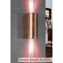 Çift Yönlü Dekoratif Duvar Aplik İç Dış Mekan Aplik- Kırmızı Işık Diğer