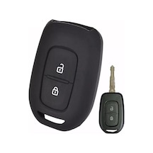 Gma Keys Renault Ve Dacia Duster Scenic Master Megane Uyumlu 2 Tuşlu Silikon Anahtar Kılıfı Siyah Renk