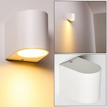 Tek Yönlü Iç - Dış Mekan Dekoratif Aplik - Gün Işığı Ampul Dahil Beyaz