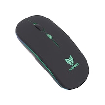 2, 4ghz Bluetooth Wireless Kablosuz Sessiz Mouse Siyah Işıklı