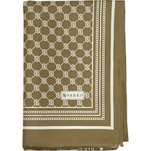 Vakko Twill İpek Şal - Özel Seri - Sütlü Kahve