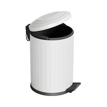 Aqua Bagno Midas Çöp Kovası -pedallı 12 Lt, Beyaz Çok Renkli