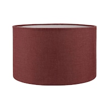 Bordo Abajur Başlığı Çap 35 Cm Kumaş Silindir A849 Bordo