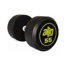 Alin Sport 55 Kg Kauçuk Kaplı Profesyonel Olimpik Dumbbell Dambıl Sarı Alin