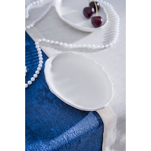 Acar King Oval Kayık Tabak - 15 Cm Beyaz