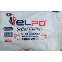 Elpo Şeffaf Tek Kullanımlık Poşet Eldiven L 100 Adet