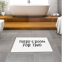 Evaşk Banyo Paspası İpeksi Kadifemsi Halı Yüzey Kaymaz Taban 45x75 BM03545B Beyaz
