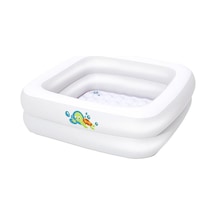 Bestway Şişme Zemin Bebek Havuz - Küveti 86 X 86 X 25cm 51116 Açık Mavi - Yeşil