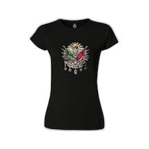 Osmanlı Arması Siyah Kadın Tshirt 001