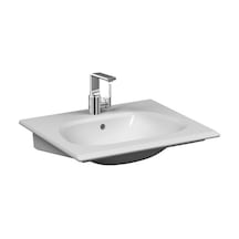 Frame 5707b403-0001 Etajerli Lavabo, 60 Cm, Clean, Beyaz Açık Ceviz