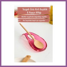 Bezos Akrilik Mürdüm Tezgah Üstü Kirli Kaşıklık & Kepçe Altlığı Rengaren