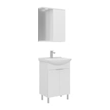 Orka Purus 55 Cm Parlak Beyaz Spot Aynalı Banyo Dolabı Takım Ayaklı Beyaz