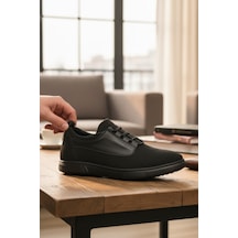 Enoch Hakiki Deri Karma Dokulu Erkek Sneaker Ayakkabı Ortopedik Taban Siyah Enoch Hakiki Deri Karma Dokulu Erkek Sneaker Ayakkabı Ortopedik Taban Siyah