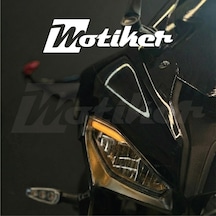 Rks Qj Srk125r Far Üstü Kaş Tasarım Turuncu Şeffaf Sticker Etiket Modeli