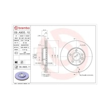 Volvo V50 D2 Fren Diski On 2011-2012 Brembo 09a90510 2adettir