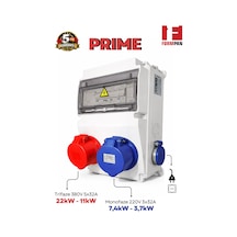 Formpan Prıme 22kw Trifaze 7,4kw Monofaze - Elektrikli Araç Şarj Cihazı Kombinasyon Kutusu Ip44