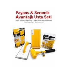 Derz Artısı Seti Seramik Fayans Avantajlı Paket 3mm Derz Artısı+derz Çekme Aparatı+derz Malası+fayans Tarağı+tokmak
