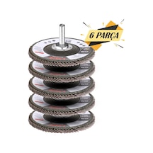 6 Parça Ugr Metal Ahşap Flap Disk Zımpara115Mm Set Matkap Aparatı