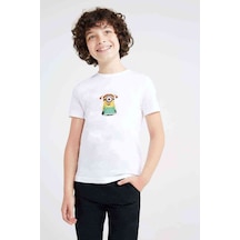 Tshirthane Minion Stuart Minion Stuart Baskılı Unisex Çocuk Beyaz T-Shirt