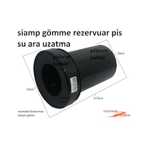 Siamp Gömme Rezervuar Pis Su Ara Uzatma Borusu Büyük Ebat Siyah