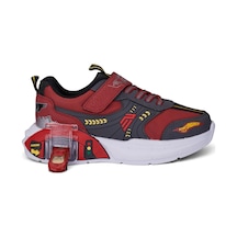 Nstil Günlük Erkek Çocuk Spor Ayakkabı Cırtlı Lastik Bağcık Garaj Detaylı Taban Rahat Sneaker 58272 Kırmızı