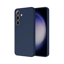 Samsung Galaxy A56 Uyumlu Lacivert Kadife İç Yüzeyli Silikon Telefon Kılıfı