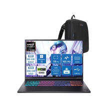 Acer Nitro 18 AI AN18-61-R1VS NH.QYHEY.001H21 Ryzen AI 9 365 80 GB 256 GB SSD RTX5060 18" W11H Dizüstü Bilgisayar + Çanta
