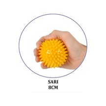 El Egzersiz Masaj Ve Duyu Topu, Yumuşak Dikenli Top Sarı Renk 8 Cm Karışık 54502173