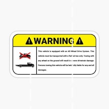 Çekici Uyarı Etiketi Sticker Yapıştırma