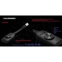 Hadron HD2222 Kablolu 7.1 USB Ses Kartı