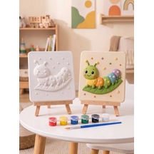 Bebek Tırtıl 15x15 Taş Boyama Seti Çocuk Ve Yetişkin Hobi Seti