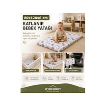 Katlanır Çocuk Yatağı Sünger Yer Yatağı Oyun Minderi Taşınabilir 80x120x6 CM - Marin 80 X 120