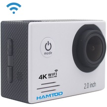Hamtod Hf60 Uhd 4k Wifi 16.0mp Spor Kamerası Su Geçirmez Kasalı, Generalplus 4247, 2.0 İnç Lcd Ekran, 120 Derece Geniş Açılı Lens, Basit Aksesuarlarla Beyaz