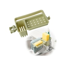 Musluğa Takılan Sünger Havlu Askılı Sabun Hazneli Mutfak Banyo Lavabo Düzenleyici Organizer 4434