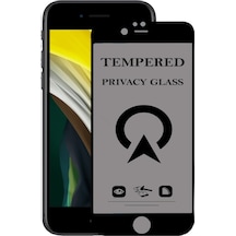 Apple Uyumlu   iPhone SE 2020 ile Tam Kaplayan Hayalet Privacy Temperli Cam Ekran Koruycu Siyah