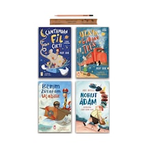 Timaş Çocuk Çantamdan Fil Çıktı - Uzaya Giden Tren - Benim Zürafam Uçabilir - Nohut Adam Set 4 Kitap