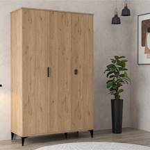 6301 Neva 3 Kapılı 200 Cm Gizli Çekmeceli Gardırop , Elbise Dolabı , Genç Odası Sepet