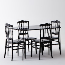 Nero Siyah Masa 75x110 Cm Miray Siyah Sandalye Mutfak Masa Takımı